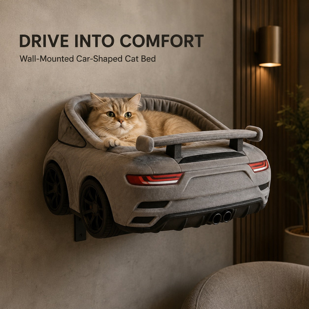 Muviiot Wall-Mounted Car Pet Bed