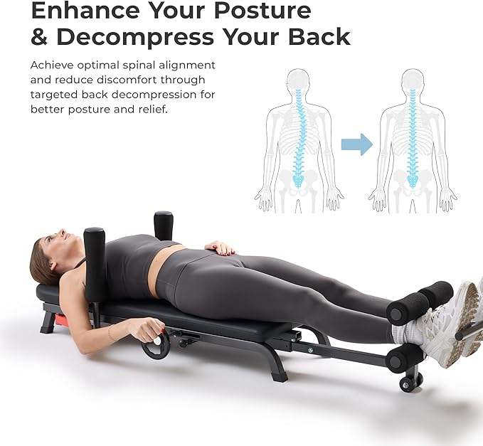 Health Fitness Full Body Traction Stretch Machine for Lumbar Stretching Flexibility Training Mobility Support