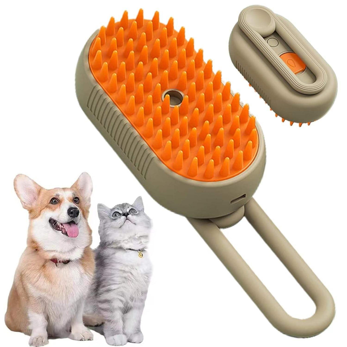 💨 No More Flying Fur! Steam Grooming Brush for Shedding, Massage & Cleaning