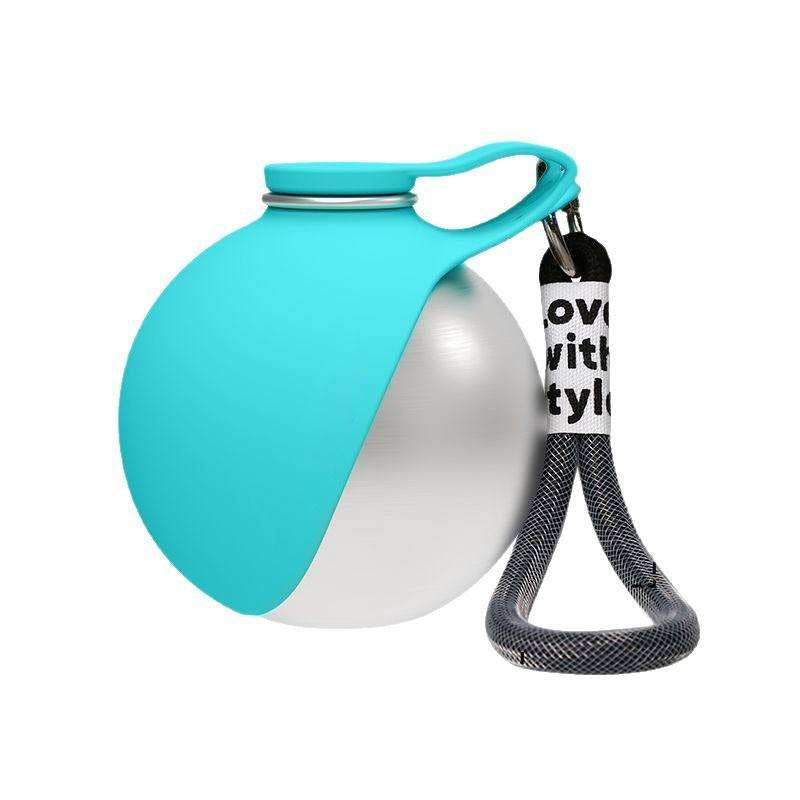 ✨ 285ml Xiaoman Pet Water Bottle | 304 Stainless Steel Leak-Proof Travel Water Bottle with Foldable Silicone Bowl & Lanyard for Outdoor Adventures 🐶