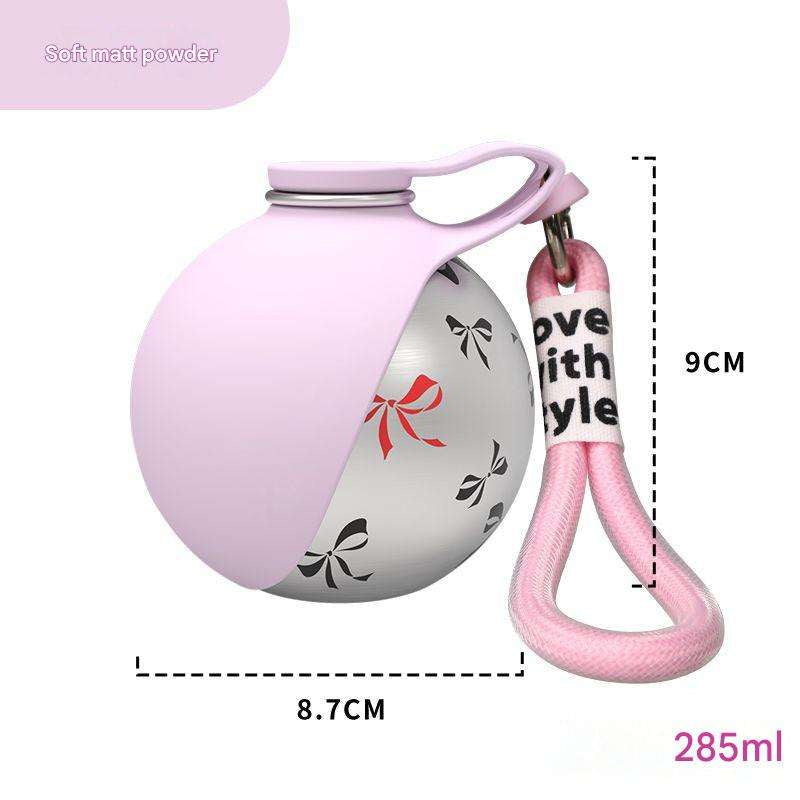 ✨ 285ml Xiaoman Pet Water Bottle | 304 Stainless Steel Leak-Proof Travel Water Bottle with Foldable Silicone Bowl & Lanyard for Outdoor Adventures 🐶
