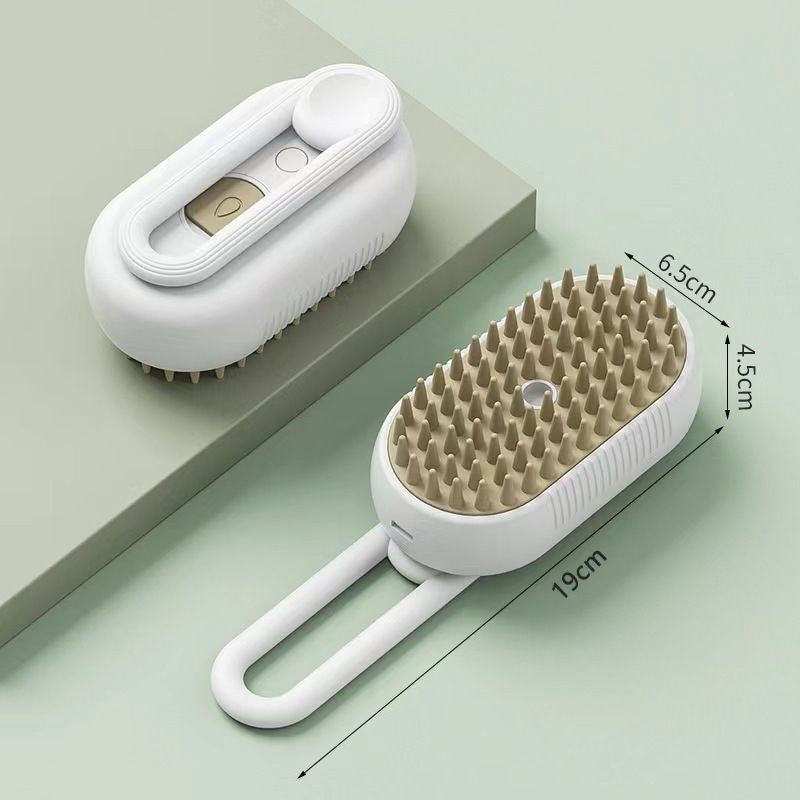 💨 No More Flying Fur! Steam Grooming Brush for Shedding, Massage & Cleaning