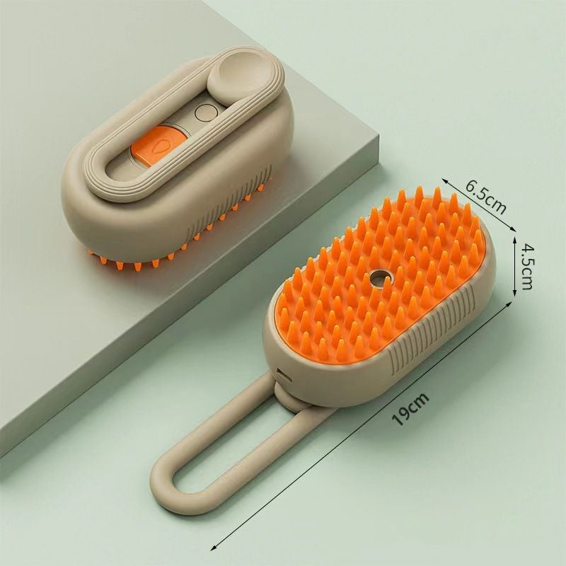 💨 No More Flying Fur! Steam Grooming Brush for Shedding, Massage & Cleaning